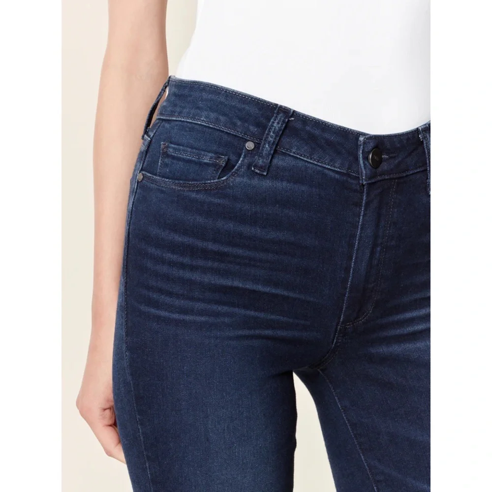 Paige | Verdugo Mid Rise Sleek Skinny Transcend Denim Ankle Jeans - Picture 4 of 13